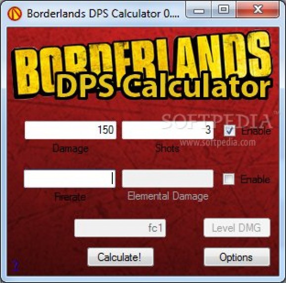 Borderlands DPS Calculator screenshot