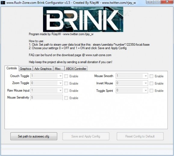 Brink Configurator screenshot