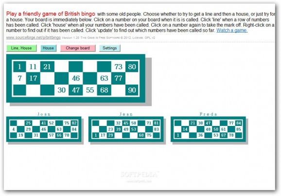 British Bingo screenshot