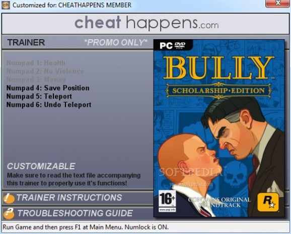 Bully Scholarship Edition +1 Trainer for 1.0 screenshot