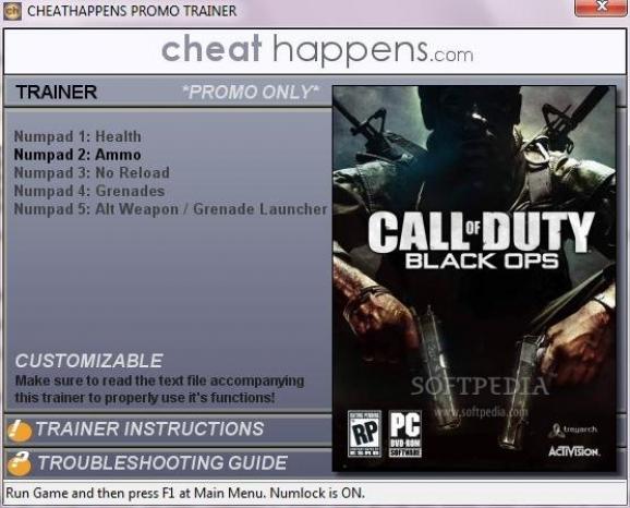 Call of Duty: Black Ops +1 Trainer screenshot