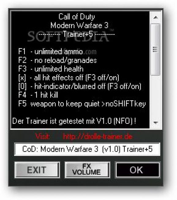 Call of Duty: Modern Warfare 3 +7 Trainer screenshot