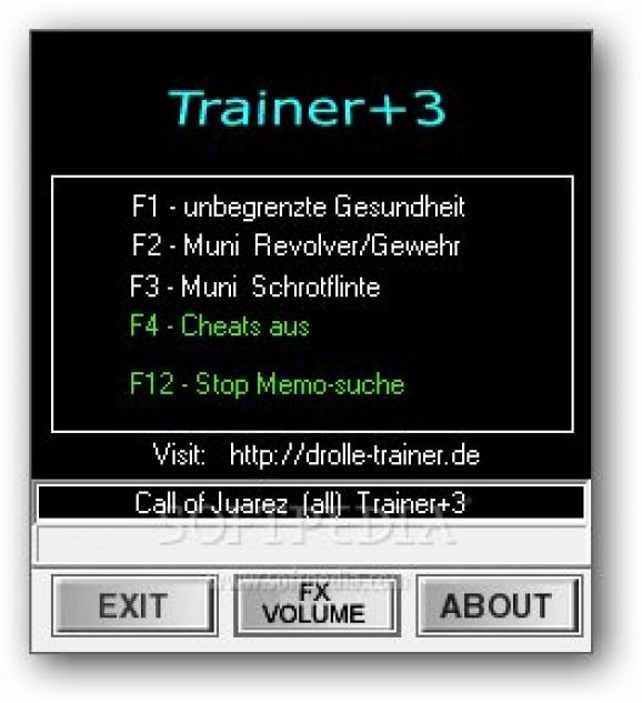 Call of Juarez +3 Trainer for 1.1.1.0 screenshot