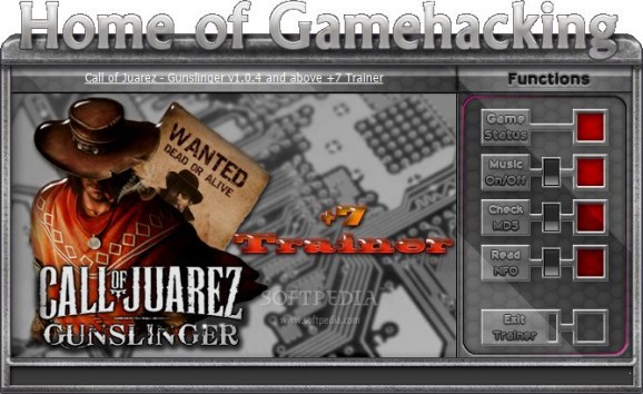 Call of Juarez: Gunslinger +7 Trainer for 1.04 screenshot