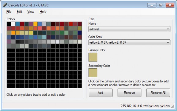 Carcols Editor - GTAVC screenshot
