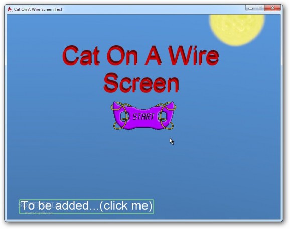 Cat On A Wire Screen screenshot