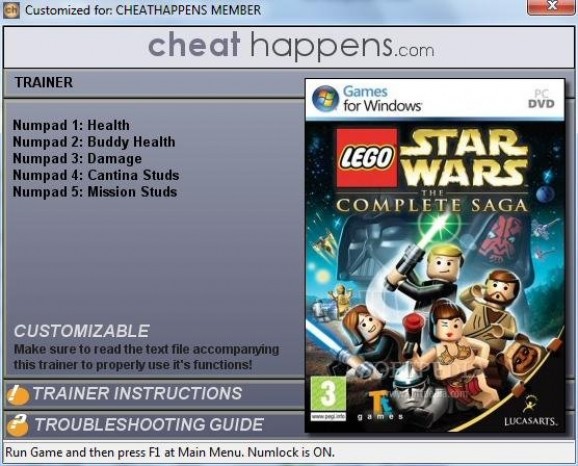 LEGO Star Wars The Complete Saga +5 Trainer screenshot