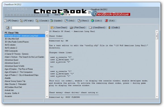 CheatBook April 2012 screenshot