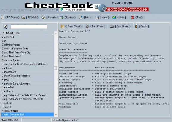 CheatBook January 2012 screenshot