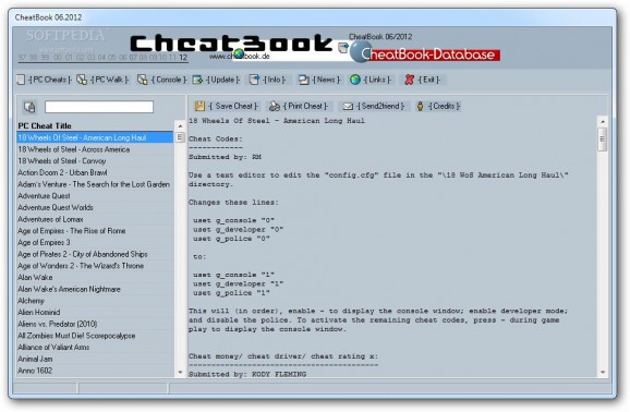 CheatBook June 2012 screenshot