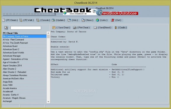 CheatBook June 2014 screenshot