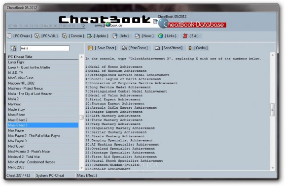 CheatBook May 2012 screenshot