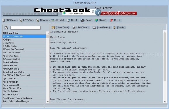 Cheatbook May 2015 screenshot