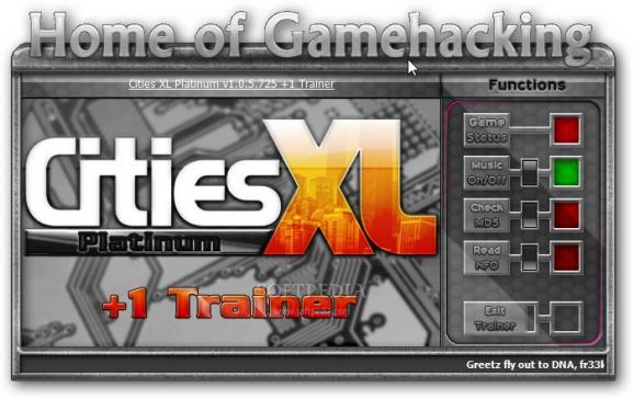 Cities XL 2012 +1 Trainer for 1.05725 screenshot