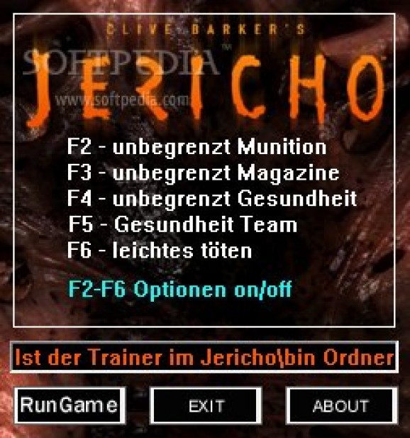 Clive Barker's Jericho +5 Trainer for 1.0 screenshot
