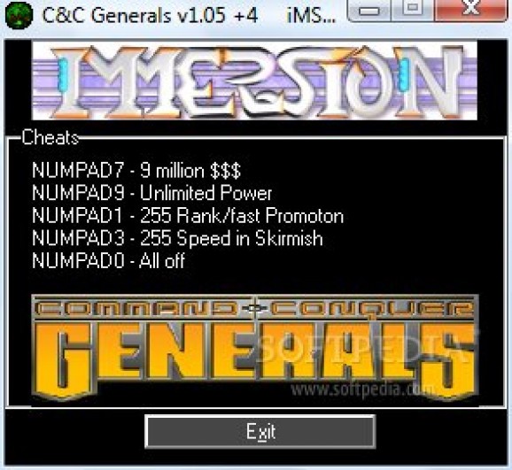 Command & Conquer Generals +4 Trainer for 1.05 screenshot