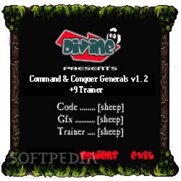 Command & Conquer Generals +9 Trainer for 1.0 screenshot