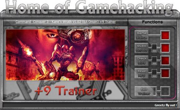 Command & Conquer: Kane's Wrath +9 Trainer for 1.02 Origin screenshot