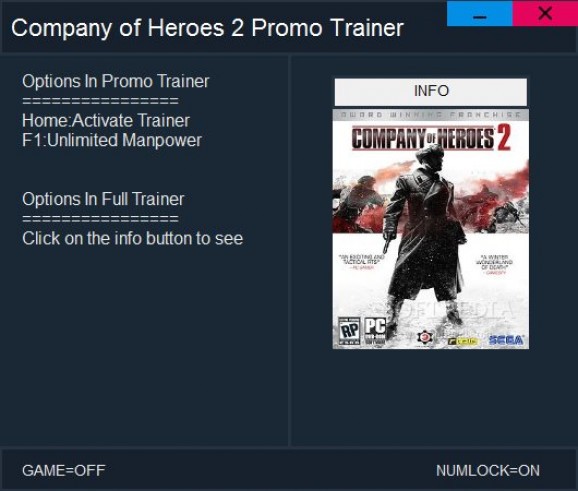 Company of Heroes 2 +1 Trainer for 3.0.0.9704 screenshot