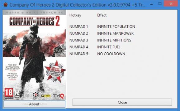 Company of Heroes 2 +5 Trainer screenshot
