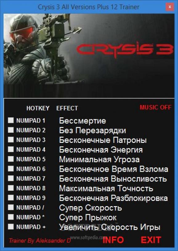 Crysis 3 +12 Trainer screenshot