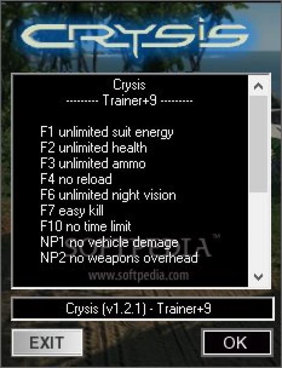 Crysis +9 Trainer for 1.2.1 screenshot