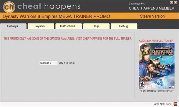 Dynasty Warriors 8 Empires +1 Trainer screenshot