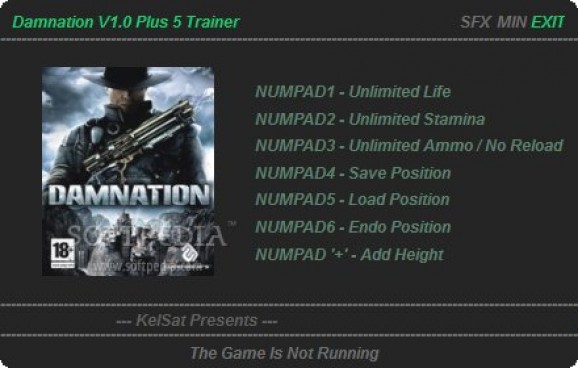 Damnation +5 Trainer screenshot