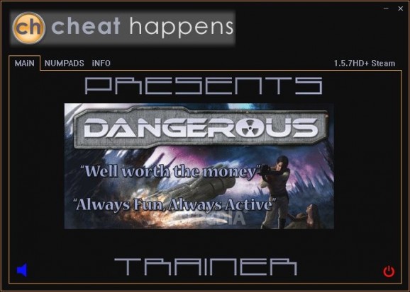 Dangerous +5 Trainer screenshot