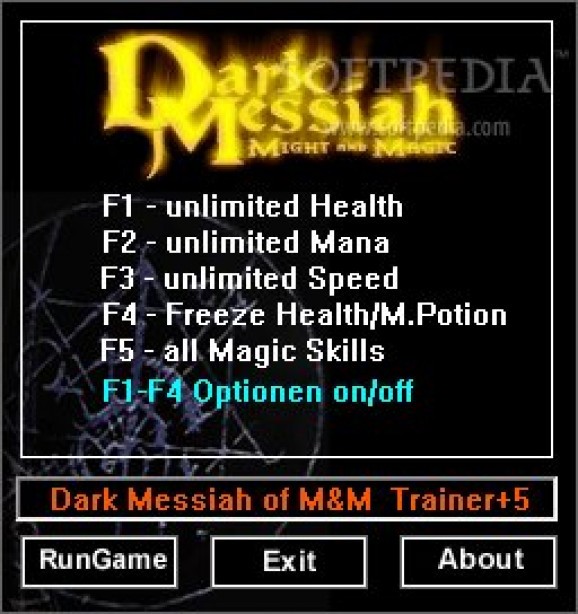 Dark Messiah of Might and Magic +5 Trainer for 1.0 screenshot