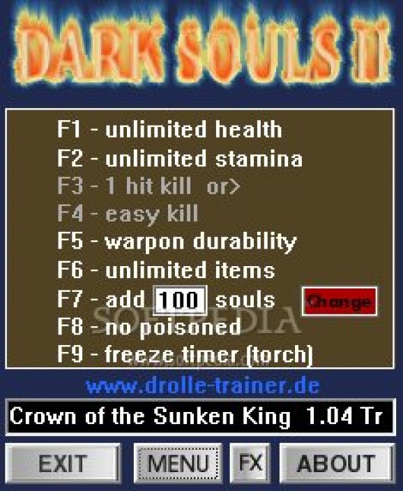 Dark Souls 2 +9 Trainer for 1.04 screenshot