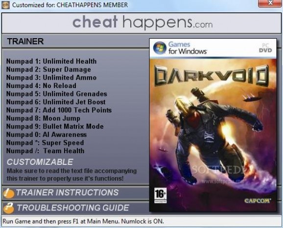 Dark Void +12 Trainer screenshot
