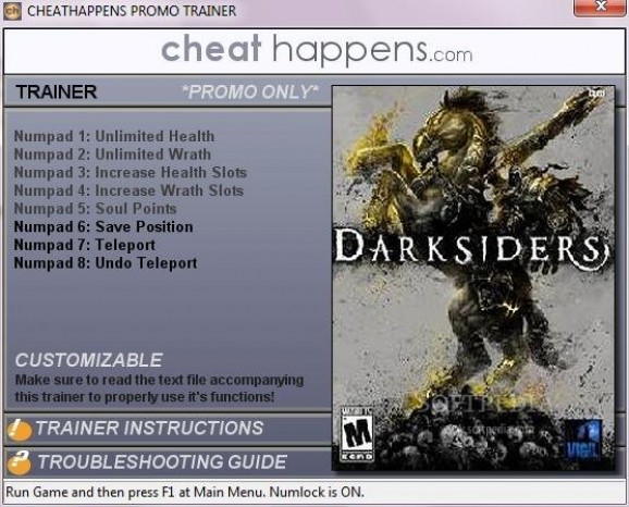 Darksiders +3 Trainer screenshot