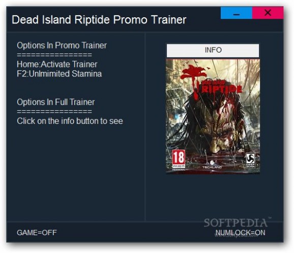 Dead Island: Riptide +1 Trainer for 04.27.2013 screenshot