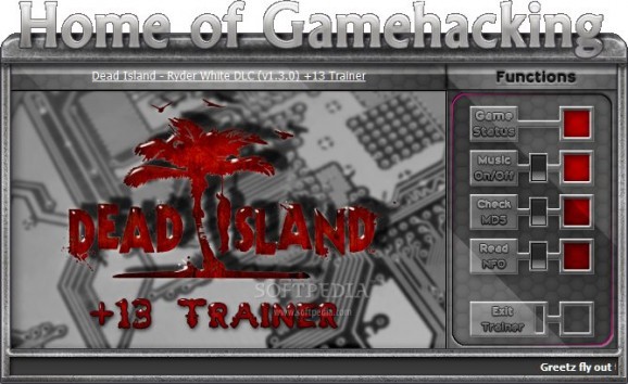 Dead Island Ryder White DLC +13 Trainer for 1.30 screenshot