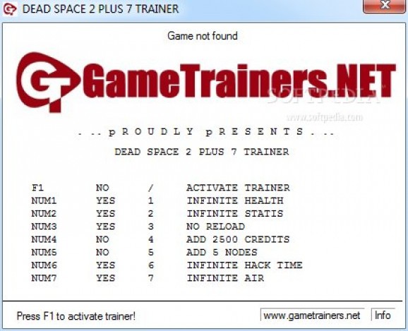 Dead Space 2 +7 Trainer screenshot