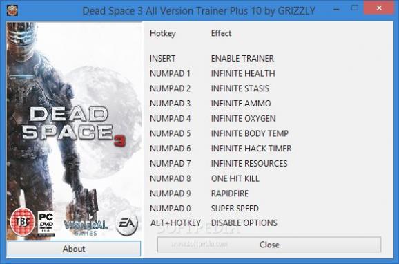 Dead Space 3 +10 Trainer screenshot