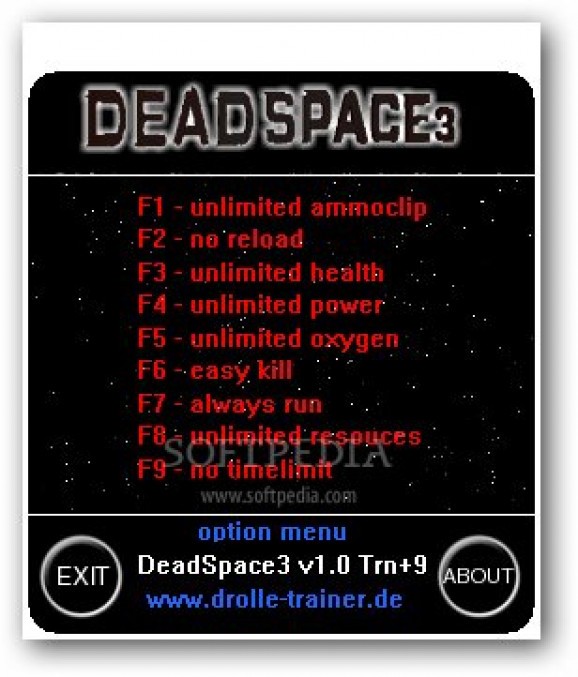 Dead Space 3 +9 Trainer for 1.0 screenshot