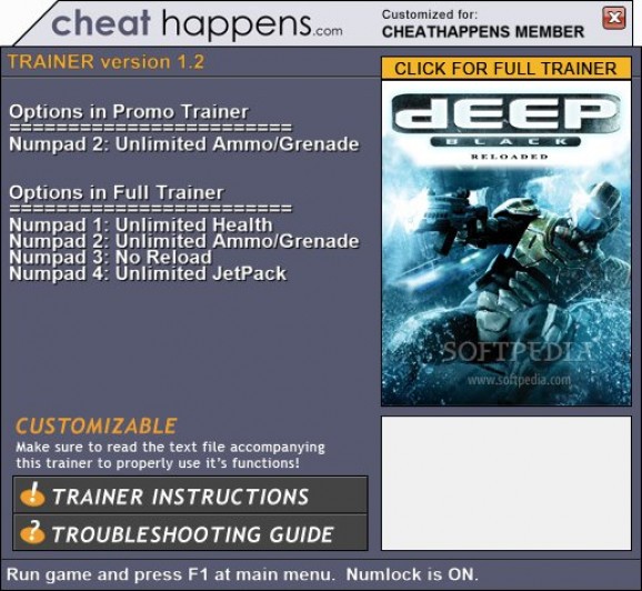 Deep Black Reloaded +1 Trainer screenshot