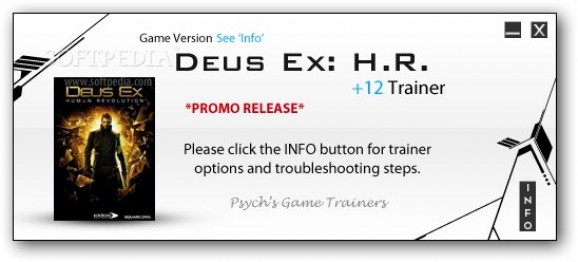 Deus Ex: Human Revolution +2 Trainer for 1.1.622 screenshot