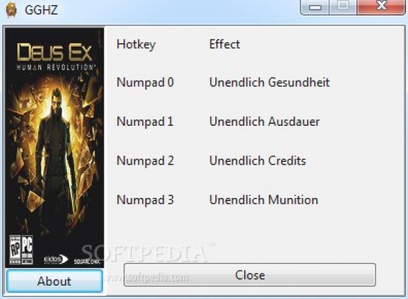 Deus Ex: Human Revolution +4 Trainer for 1.0 screenshot