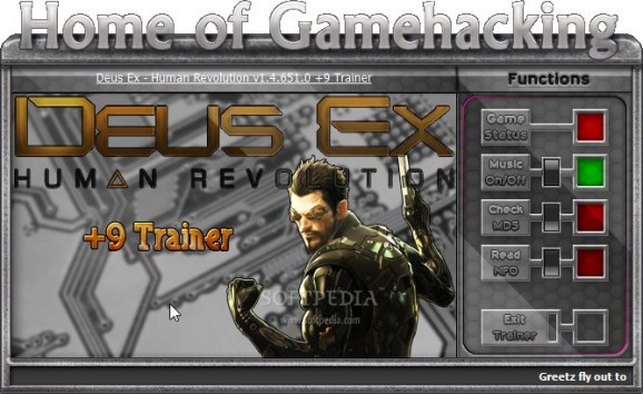 Deus Ex: Human Revolution +9 Trainer for 1.4.651.0 screenshot