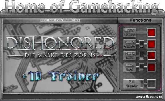 Dishonored +10 Trainer for 1.5 screenshot