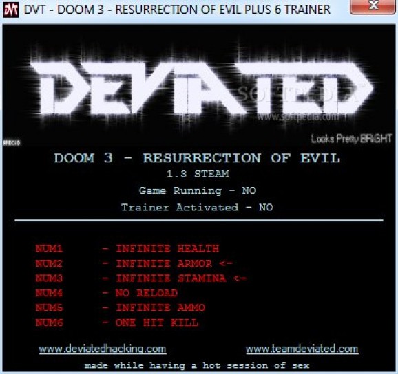 Doom 3 +2 Trainer for 1.3 screenshot