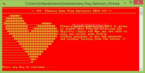 Elmansy Game Ping Optimizer 2014 screenshot