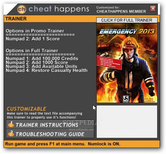 Emergency 2013 +1 Trainer screenshot