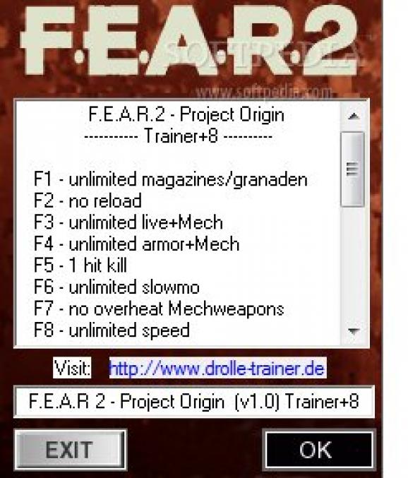 F.E.A.R. 2 +8 Trainer for 1.0 screenshot