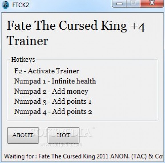 FATE: The Cursed King +4 Trainer screenshot