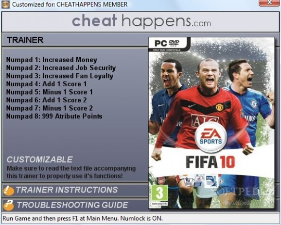 FIFA 10 +8 Trainer screenshot