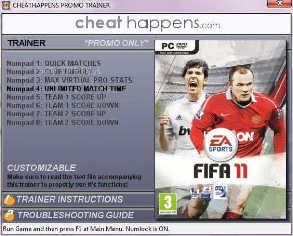 FIFA 11 +1 Trainer screenshot